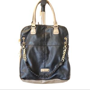 Steve Madden Black Purse with gold chain